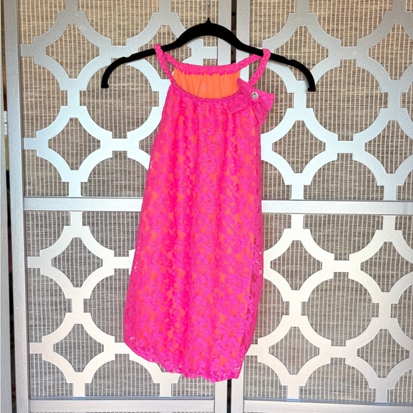 Piper Pink Lace Kids Casual Dress - Picture 1 of 8